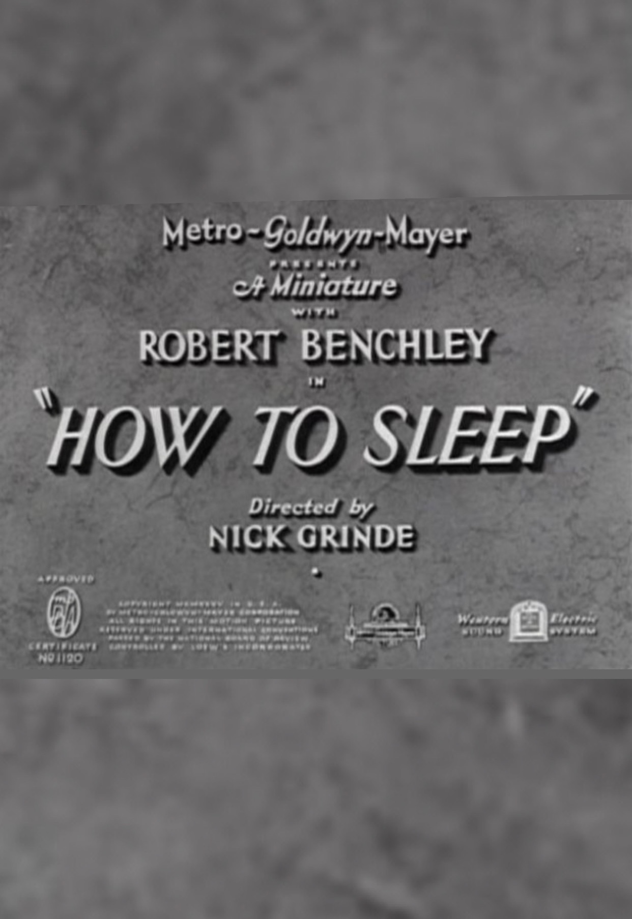 Как заснуть (1935)
